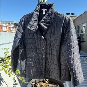 Eileen Fisher Black Quilted Jacket